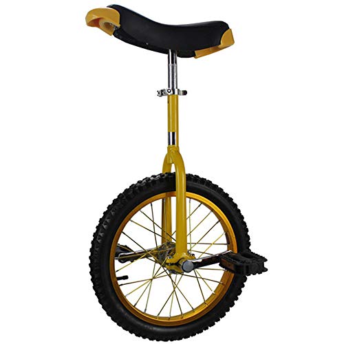 YKMYXZ, 16/18/20-Zoll-Rad-Einrad, rutschfeste Räder-Einrad, Erwachsenenfahrräder, Einrad, höhenverstellbare Mountainbikes for Erwachsene, rutschfestes Butyl Mountain(Yellow,18inch) von YKMYXZ