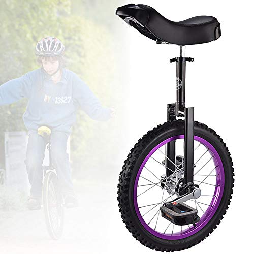 YKMYXZ, 16/18/20-Zoll-Rad-Einrad, rutschfeste Räder-Einrad, mit Leichtmetallfelge, extra dickem Reifen, Verstellbarer Sitz, for Outdoor-Sport, Fitness, Training, Gesundheit(Black,20inch) von YKMYXZ