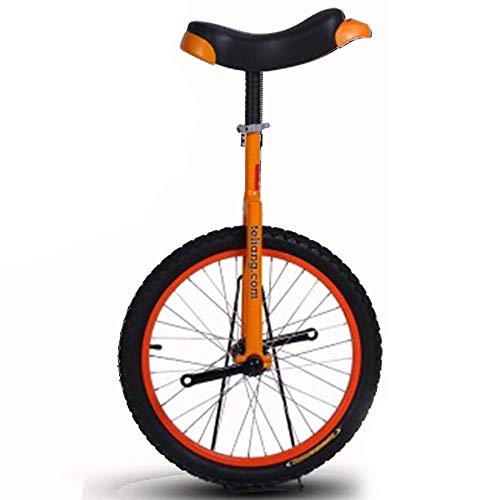 YKMYXZ, 16-Zoll-Rad-Einrad for Kinder mit Leichtmetallfelge, extra dickem Reifen und stabilem Aufbewahrungsständer, Balance-Radfahren, Übung, Fitness for Erwachsene(Orange) von YKMYXZ