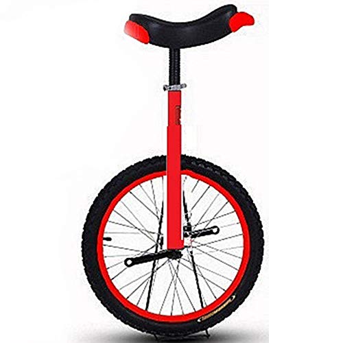 YKMYXZ, 16-Zoll-Rad-Einrad for Kinder mit Leichtmetallfelge, extra dickem Reifen und stabilem Aufbewahrungsständer, Balance-Radfahren, Übung, Fitness for Erwachsene(Red) von YKMYXZ