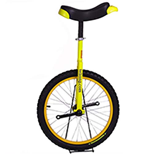 YKMYXZ, 16-Zoll-Rad-Einrad for Kinder mit Leichtmetallfelge, extra dickem Reifen und stabilem Aufbewahrungsständer, Balance-Radfahren, Übung, Fitness for Erwachsene(Yellow) von YKMYXZ
