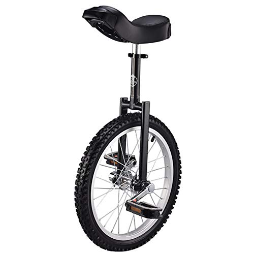 YKMYXZ, 18-Zoll-Einräder for Erwachsene, Einrad mit rutschfesten Rädern, Bergreifen, Reiten, Selbstausgleichsübung, Laufradfahren, Outdoor-Sport, Fitnessübung(Black) von YKMYXZ
