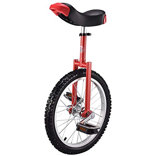 YKMYXZ, 18-Zoll-Einräder for Erwachsene, Einrad mit rutschfesten Rädern, Bergreifen, Reiten, Selbstausgleichsübung, Laufradfahren, Outdoor-Sport, Fitnessübung(Red) von YKMYXZ