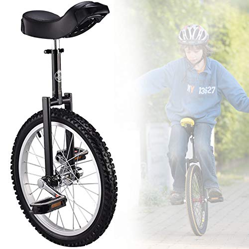YKMYXZ, 18-Zoll-Rad-Einrad for Kinder, Einrad mit rutschfesten Rädern, Bergreifen, Reiten, Selbstausgleichsübung, Laufradfahren, Outdoor-Sport, Fitness-Übung(Black) von YKMYXZ