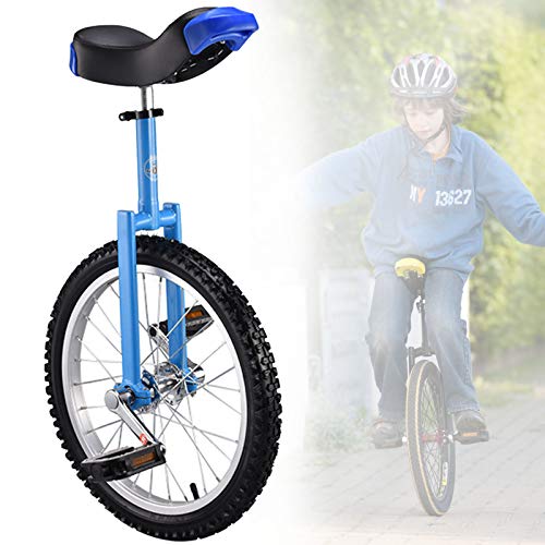 YKMYXZ, 18-Zoll-Rad-Einrad for Kinder, Einrad mit rutschfesten Rädern, Bergreifen, Reiten, Selbstausgleichsübung, Laufradfahren, Outdoor-Sport, Fitness-Übung(Blue) von YKMYXZ