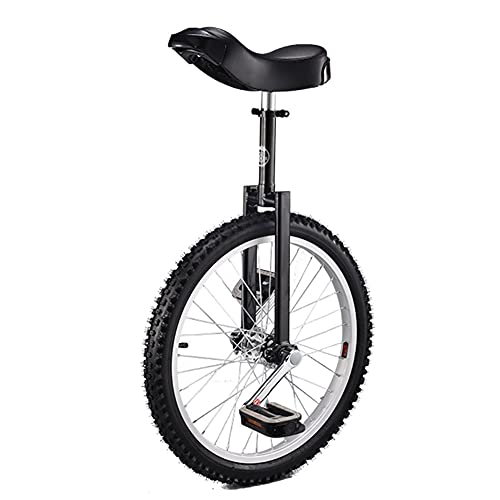 YKMYXZ, 20-Zoll-Radbalance-Übungsspaßfahrrad for Erwachsene – Verstellbarer Sitz – 150 kg Tragkraft – Fitness-Scooter for Zirkusauftritte(Black) von YKMYXZ