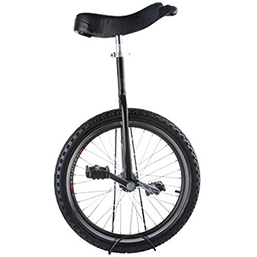 YKMYXZ, 24/20/18/16 Zoll Einrad, Einräder for Erwachsene, mit Leichtmetallfelge, extra dickem Reifen, verstellbarem Sitz, for Outdoor-Sport, Fitness, Training, Gesundheit(Black,18inches) von YKMYXZ