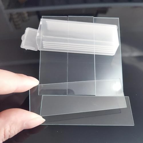 YKMYXZ, 5 Stücke 1mm Dicke Leere Mikroskop Glas Objektträger Wiederverwendbare Labor Probe Deckglas(5pcs Blank slides) von YKMYXZ