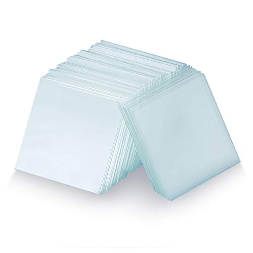 YKMYXZ, 50 Stück Mikroskopobjektträger + 100 Stück Deckglas, vorgereinigte leere Objektträger aus Biologieglas for die biologischen Grundlagenwissenschaften(20x20mm Cover Glass) von YKMYXZ