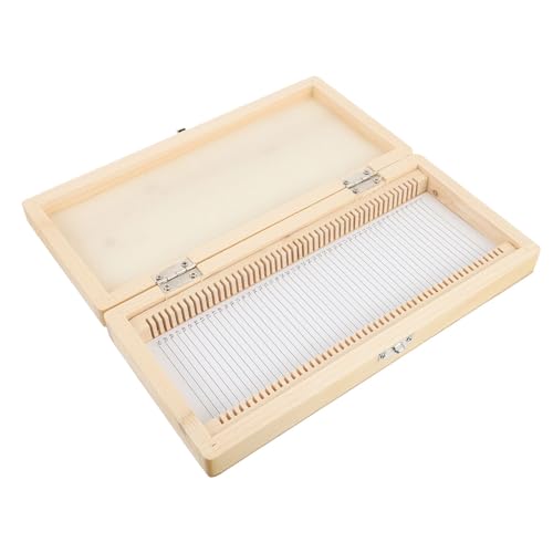 YKMYXZ, Aufbewahrungsbox for Mikroskopobjektträger aus Holz: for bis zu 25 leere, vorbereitete Objektträger. Behälter for Mikroskopobjektträger aus Glas.(23x10.5cm) von YKMYXZ