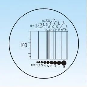 YKMYXZ, Durchmesser 19 mm Mikroskopobjektträger Fadenkreuz Kalibrierungsschieber Lineal Mikroskop-Kalibrierungslineal Tischmikrometer(C2) von YKMYXZ