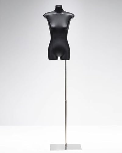 YKMYXZ, Höhenverstellbare Nähpuppe, extra Kleiner Torso-Schneiderpuppe for Schaufenster/Schneiderladen/Schneiderin(Silver Stand no Head and Arms) von YKMYXZ