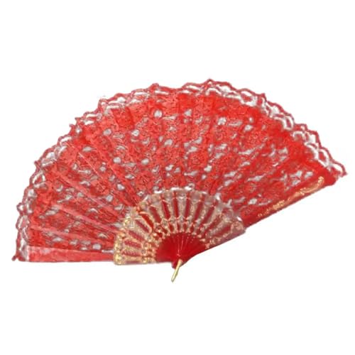 YKMYXZ, Klappbare Federfächer, Faltbarer Fächer, Vintage-Handfächer, Feder-Spitze-Quasten, Kunsthandwerk, Geschenk for Hochzeit, Party, Gastgeschenk, Heimdekoration(Black 01) von YKMYXZ