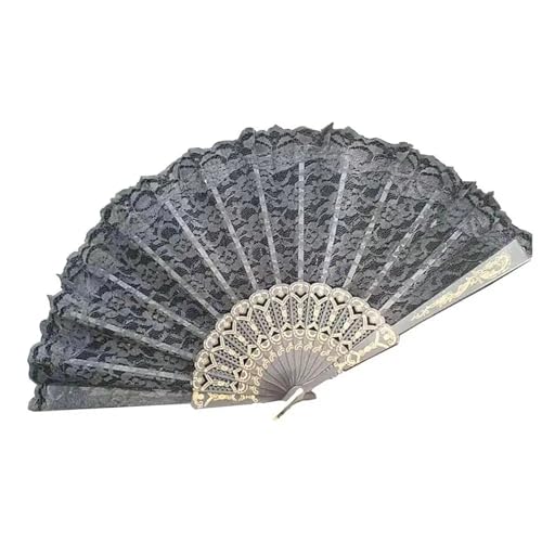 YKMYXZ, Klappbare Federfächer, Faltbarer Fächer, Vintage-Handfächer, Feder-Spitze-Quasten, Kunsthandwerk, Geschenk for Hochzeit, Party, Gastgeschenk, Heimdekoration(Red) von YKMYXZ
