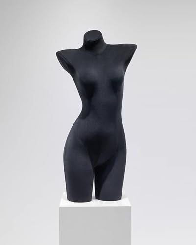 YKMYXZ, Kleiderständer, Schaufensterpuppe, kurvige Schaufensterpuppe for Einzelhandelsgeschäfte/Fotografie/Schaufenster(Black,Without Stand) von YKMYXZ