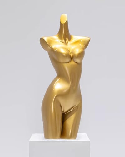 YKMYXZ, Kleiderständer, Schaufensterpuppe, kurvige Schaufensterpuppe for Einzelhandelsgeschäfte/Fotografie/Schaufenster(Gold,Without Stand) von YKMYXZ