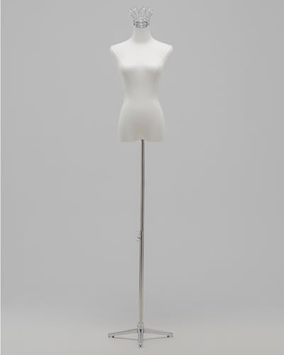 YKMYXZ, Kleiderständer for Damen, Schaufensterpuppen-Modell mit silberner/Goldener Krone for das Schaufenster im Einzelhandel(Silver Stand B,Without Arms) von YKMYXZ