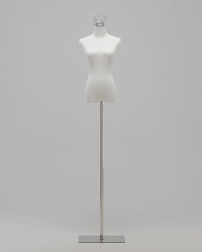 YKMYXZ, Kleiderständer for Damen, Schaufensterpuppen-Modell mit silberner/Goldener Krone for das Schaufenster im Einzelhandel(Silver Stand a,Without Arms) von YKMYXZ