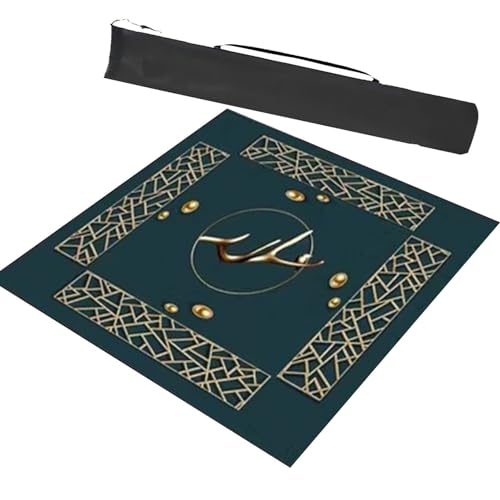 YKMYXZ， Mahjong-Tischmatte, Tisch-Spielmatten, Paigow Poker-Spieltisch-Abdeckung, rutschfeste, geräuschreduzierende Brettspielmatte(Black,35.4x35.4inch/90x90cm) von YKMYXZ