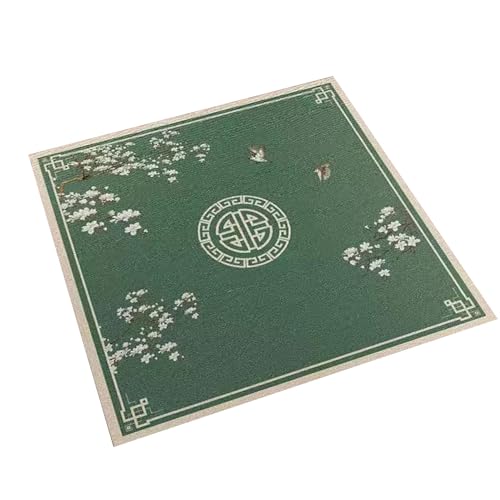 YKMYXZ， Mahjong-Tischmatte, Tisch-Spielmatten, grün, rutschfest und geräuschreduzierend, Poker-Matte, Kartentisch-Abdeckung, Brettspiel-Tischmatte, quadratische Spielmatte(39.4x39.4inch/100x100cm) von YKMYXZ