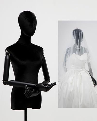 YKMYXZ, Posierbares Kleiderständer-Modell, Kleiderpuppe, Kleiderpuppe, Kleiderständer, Schwarz(Stand C) von YKMYXZ