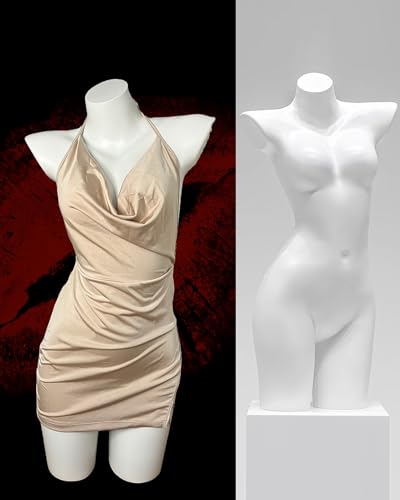 YKMYXZ, Realistische Schaufensterpuppe, leichtes Gewicht, kurviger Schaufensterpuppen-Torso, halbe Größe for Kleidung(Without Stand) von YKMYXZ