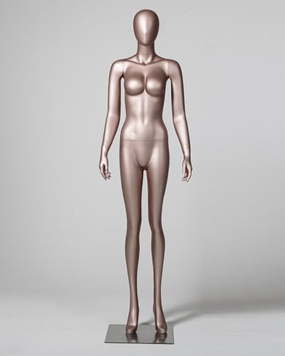 YKMYXZ, Roségoldener Schneiderpuppen-Torso for Hosen, Hemden und Kleider, lebendiges, lebensgroßes Kleiderschaufenstermodell for Frauen(Full Body Posture 2) von YKMYXZ