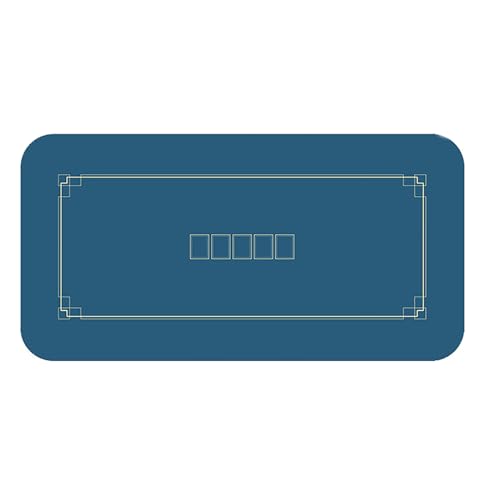 YKMYXZ， Spieler-Spiel-Layout-Matte, Pokerspiel Texas Hold'em, professionelles Casino-Tischlayout for Partys zu Hause(Blue,L) von YKMYXZ