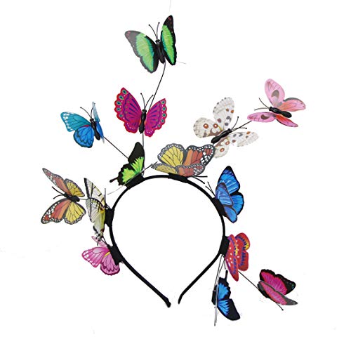 YKMYXZ Blumen-Stirnband, Damen Fascinator Hut Haarspange Feder Hochzeit Braut Cocktailhut Derby Kirche Bankett for Mädchen(MSM A3 colorful) von YKMYXZ