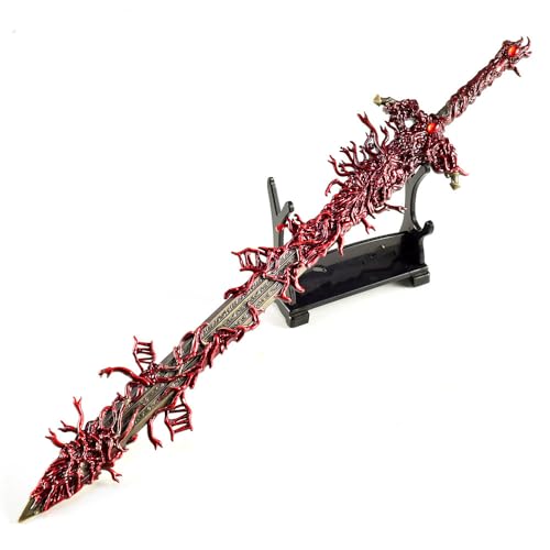 YKMYXZ Eldens Rings Blasphemous Blade-Modell – 11,8 Zoll große Vollmetall-Spielrequisiten mit Ausstellungsständer, Schreibtischdekoration, Ornamente, Gaming von YKMYXZ