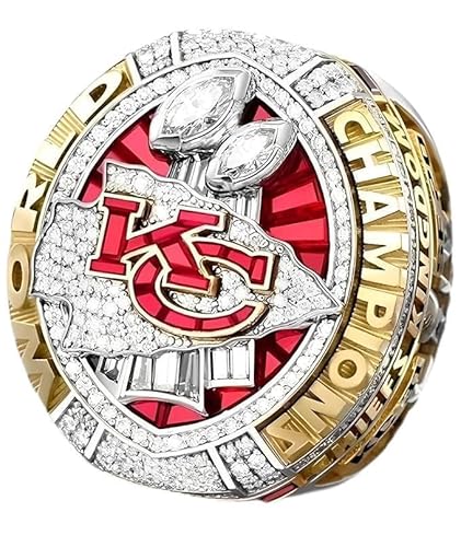 YKMYXZ Rugby-Meisterschaftsring 2019, Super Bowl KC Champions Ring, Holz-Geschenkbox, Sammler-Erinnerungsstücke(11#) von YKMYXZ