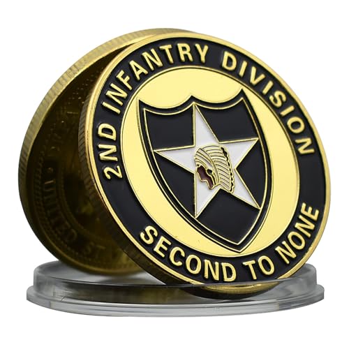 2nd Infantry Division Challenge Coin - Militärmünze mit US Army Siegel, 1,57 Zoll, Sammlerstück & Symbolisches Geschenk für Veteranen und Militär Enthusiasten 2nd Infantry Division Challenge Coin - Militärmünze mit US Army Siegel, 1,57 Zoll, Sammlerstück & Symbolisches Geschenk für Veteranen und Militär Enthusiasten von YKshop