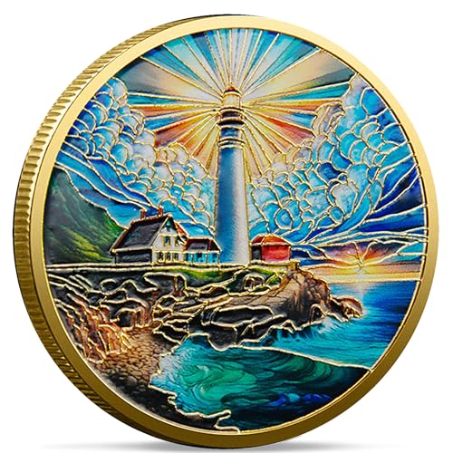 Christian Lighthouse Challenge Münze mit Gebet für Hoffnung, Glauben & Führung von YKshop