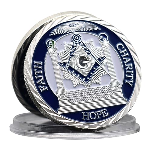 Freimaurer Herausforderung Münze - Freimaurer-Symbolmünze mit Glaube, Hoffnung, Wohltätigkeitsorganisationsdesign - Stolzer Freimaurer Sammlerstück Freimaurer Herausforderung Münze - Freimaurer-Symbolmünze mit Glaube, Hoffnung, Wohltätigkeitsorganisationsdesign - Stolzer Freimaurer Sammlerstück von YKshop