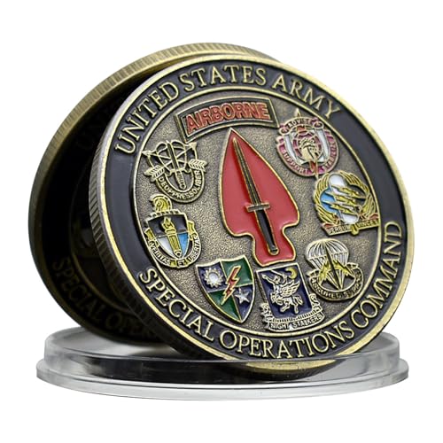 U.S. Army Special Operations Command Challenge Coin - Military SOCOM Coin with Airborne & Wings Design U.S. Army Special Operations Command Challenge Coin - Military SOCOM Coin with Airborne & Wings Design von YKshop