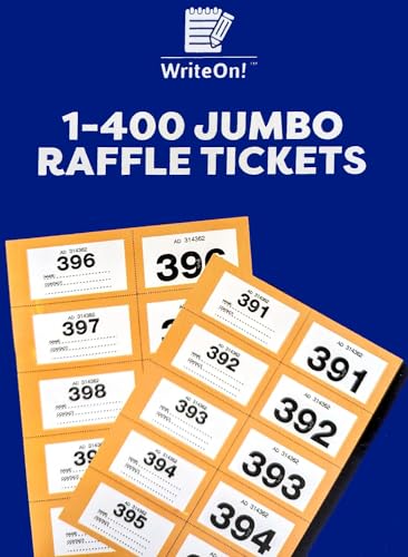 YLAB Tombola-Lose Jumbo Extra Large 1.400 Garderobentickets Orange von YLAB