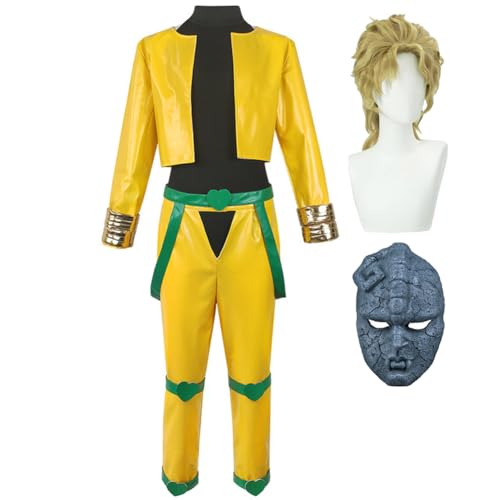 Anime JJBA Dio Brando Cosplay Kostüm Halloween Anime Cosplay Kleidung Dio Brando Komplett Weihnachten Karneval Bühne Party Kostüm (S-3XL) von YLEAFUN