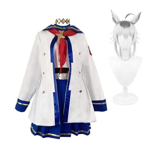Anime Oguri Cap Cosplay KostüM Mit PerüCke Dress Up Uniform Kurzer Rock Weihnachten Manga Komplett Show KostüM Halloween Cosplay Party Kleidung von YLEAFUN
