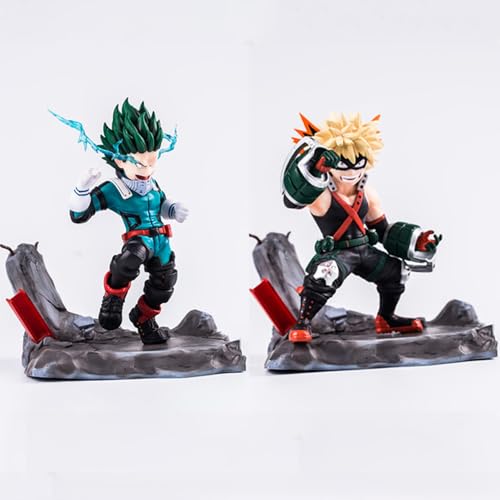 Mha Anime Midoriya Izuku Fiugre 2 StüCk Anime Mha Action Skulptur PVC Zuhause Schlafzimmer Dekoration Modell, Geschenk FüR Anime Fans von YLEAFUN