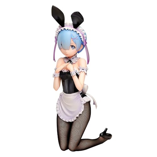YLEAFUN Remu Figur Anime Remu hase mädchen Action Figur Anime PVC kniende Bunny mädchen Figur 30CM Desktop dekorative Ornamente von YLEAFUN