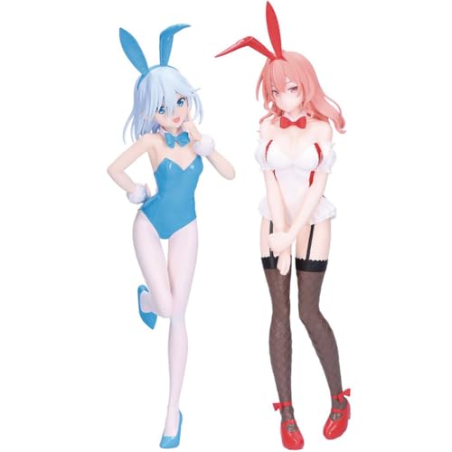 YLEAFUN Amagami Yuna/Amagami Asahi Figur Anime Figuren 22cm Bunny Girl Modell PVC Modell Actionfigur Statue Modell Desktop Dekoration Sammlung Geburtstagsgeschenk für Fans (2 Stück) von YLEAFUN