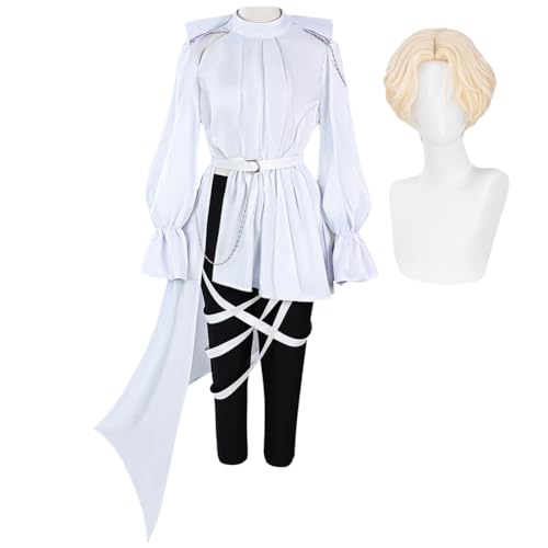 YLEAFUN Anime Luka Cosplay Kostüm Weißer Performance-Anzug, Erwachsene Herren Rollenspiel Outfits Komplett Set Halloween Karneval Uniform von YLEAFUN