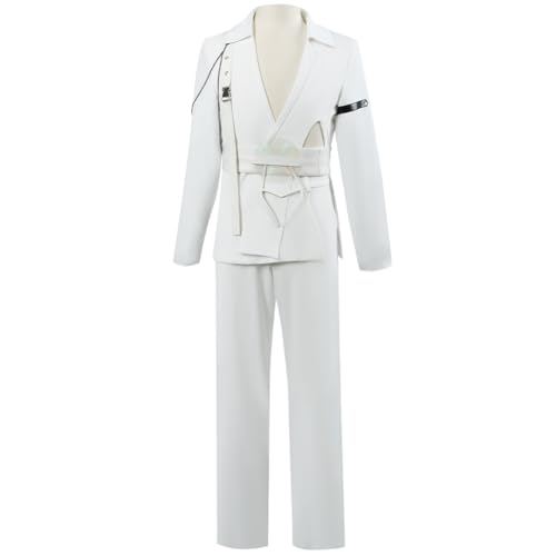 YLEAFUN Anime Luka Cosplay Kostüm Weißer Performance-Anzug, Erwachsene Herren Rollenspiel Outfits Komplett Set Halloween Karneval Uniform von YLEAFUN