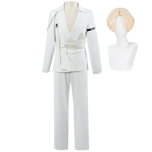 YLEAFUN Anime Luka Cosplay Kostüm Weißer Performance-Anzug, Erwachsene Herren Rollenspiel Outfits Komplett Set Halloween Karneval Uniform von YLEAFUN