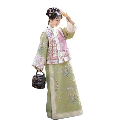 YLEAFUN Chinesisch Traditionelle Hanfu Kleid für Damen Antike Kleidung Anzug Kompletter Satz Bühne Performance Cosplay Kostüm YLEAFUN Chinesisch Traditionelle Hanfu Kleid für Damen Antike Kleidung Anzug Kompletter Satz Bühne Performance Cosplay Kostüm von YLEAFUN