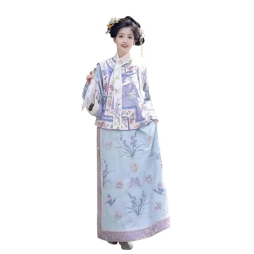 YLEAFUN Chinesisch Traditionelle Hanfu Kleid für Damen Antike Kleidung Anzug Kompletter Satz Bühne Performance Cosplay Kostüm YLEAFUN Chinesisch Traditionelle Hanfu Kleid für Damen Antike Kleidung Anzug Kompletter Satz Bühne Performance Cosplay Kostüm von YLEAFUN