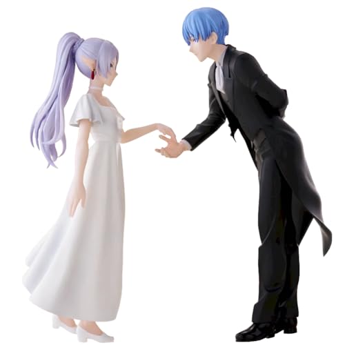 YLEAFUN Frieren Figure 2pcs Anime Anime Character Sculpture PVC Standing Posture Model Home Bedroom Decorations, Gifts for Fans von YLEAFUN