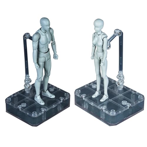 YLEAFUN Hohe Gelenkfigur Kit 2 StüCk Multi-Gelenk-Modulares Design DIY Malbare Actionfigur Sammlermodell von YLEAFUN