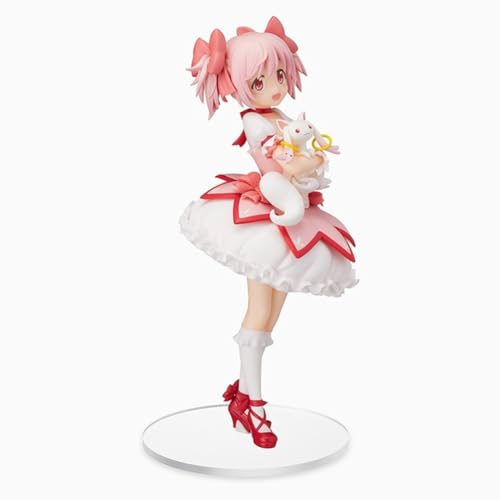 YLEAFUN Kaname Madoka Figur Kyuubey Ver Anime Girl 17cm PVC Statue Modell Geburtstagsgeschenk Desktop Display Sammelbare Dekoration FüR Fans von YLEAFUN