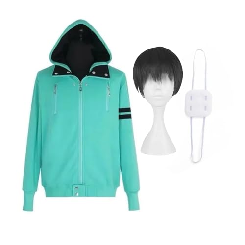 YLEAFUN Kaneki Ken Cosplay Kostüm, Kirishima Ayato Halloween Dress Up, Weihnachten Karneval Party Komplettes Cosplay Set (Unisex) von YLEAFUN